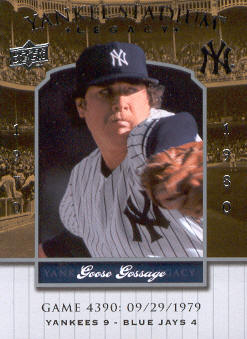 2008 Upper Deck Yankee Stadium Legacy Collection #4390 Goose Gossage