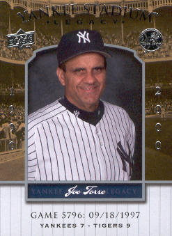 2008 Upper Deck Yankee Stadium Legacy Collection #5796 Joe Torre