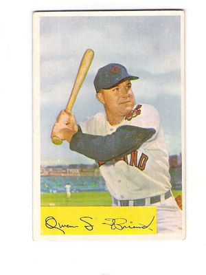 1954 Bowman #212A Owen Friend .964/.957 Fielding Avg.
