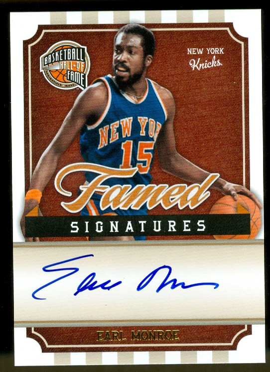 2009-10 Hall of Fame Famed Signatures #36 Earl Monroe/399