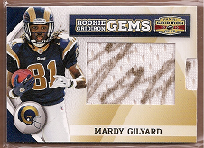 2010 Panini Gridiron Gear #280 Mardy Gilyard JSY AU/173 RC