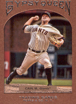 2011 Topps Gypsy Queen Framed Paper #43 Matt Cain