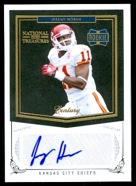 2010 Playoff National Treasures Century Gold Signature #247 Jeremy Horne/25