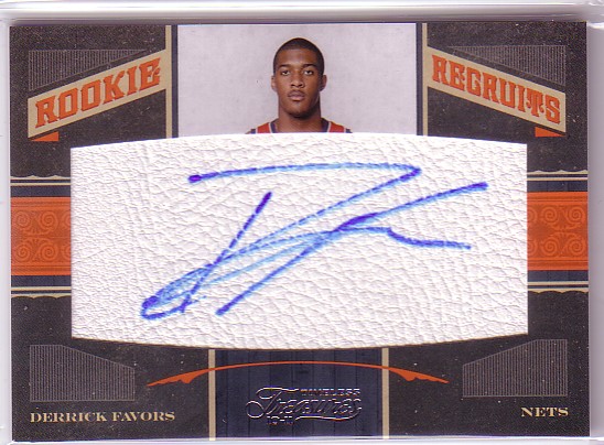 2010-11 Timeless Treasures #103 Derrick Favors AU/299 RC