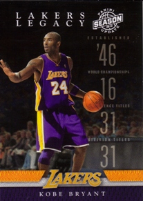 2009-10 Panini Season Update Lakers Legacy #1 Kobe Bryant