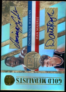 2010-11 Panini Gold Standard Gold Medalists Signatures Dual #13 Dominique Wilkins/35/Dan Majerle