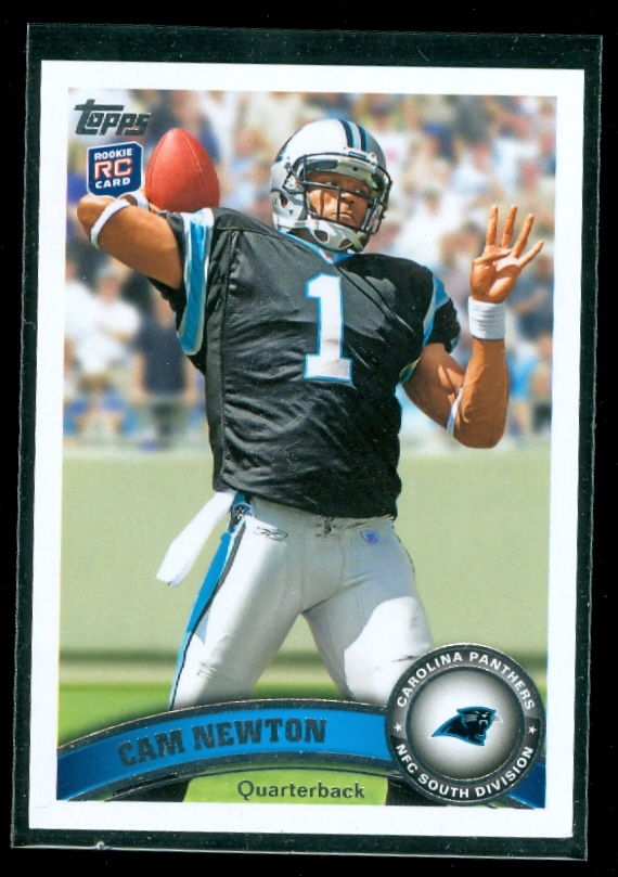 2011 Topps #200A Cam Newton RC/(stands in background/silver wall)
