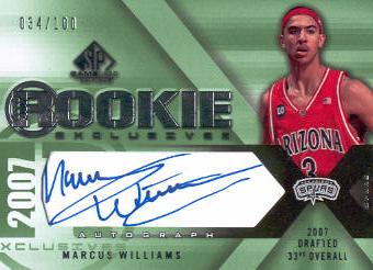 2007-08 SP Game Used Rookie Exclusives Autographs #REMW Marcus Williams