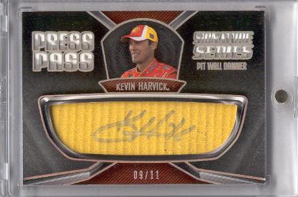 2011 Press Pass Signature Series #SSBKH Kevin Harvick/Pit Wall Banner front image
