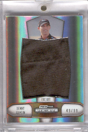 2011 Press Pass Showcase Prized Pieces Firesuit #PPMDH Denny Hamlin/99