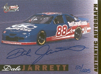1996 Autographed Racing Autographs Certified Golds #22 Dale Jarrett
