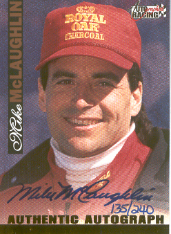 1996 Autographed Racing Autographs Certified Golds #35 Mike McLaughlin