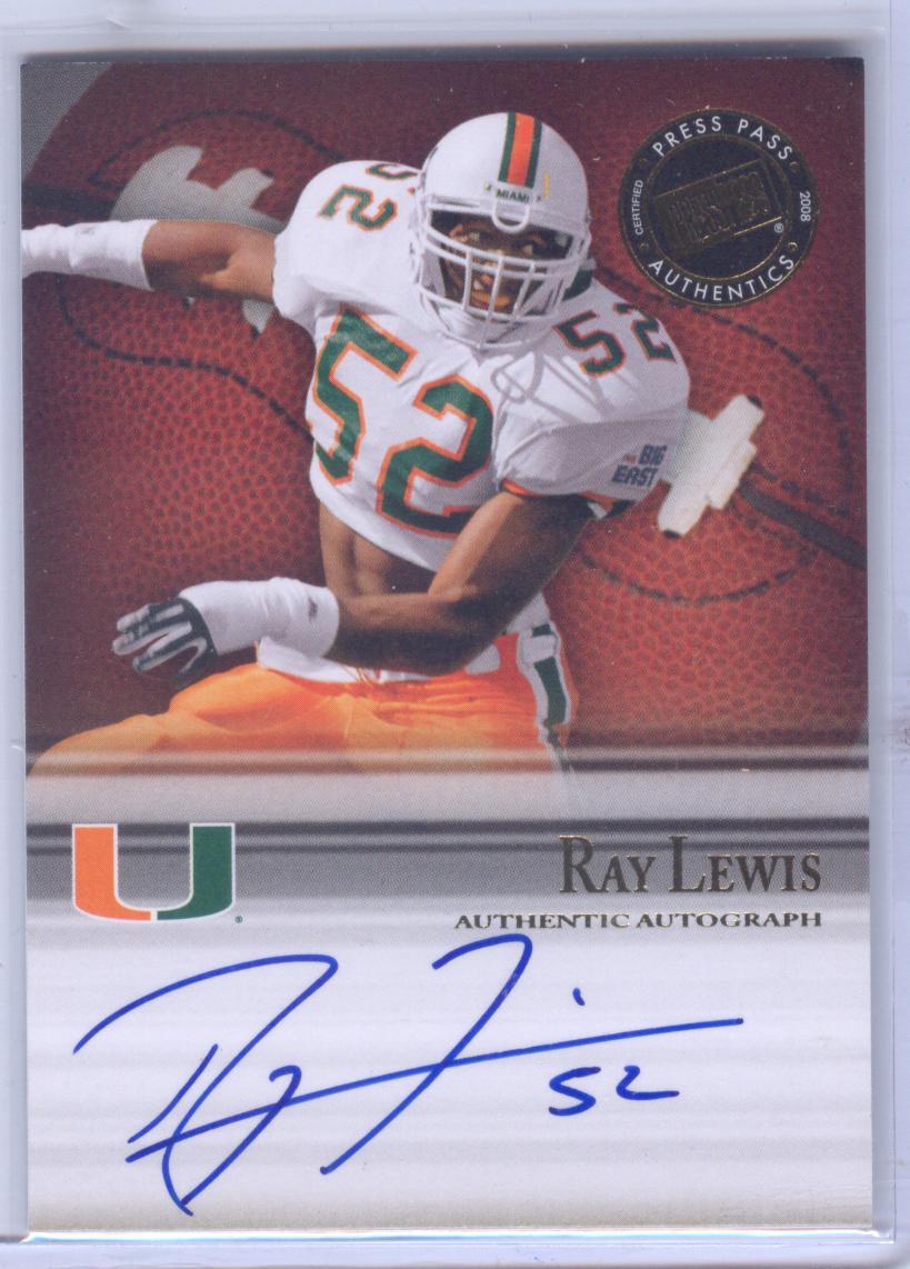 2008 Press Pass Legends Bowl Edition Autographs #RL Ray Lewis/110