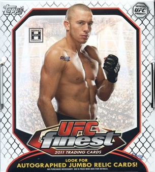 2011 Topps Finest UFC Factory Sealed Hobby Box With A Total Of 6 AUTOGRAPHS OR RELIC Cards Per HOBBY Box + A Pack Of Card Sleeves- In Stock Now