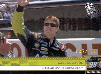 2009 Press Pass Gold Holofoil #128 Carl Edwards