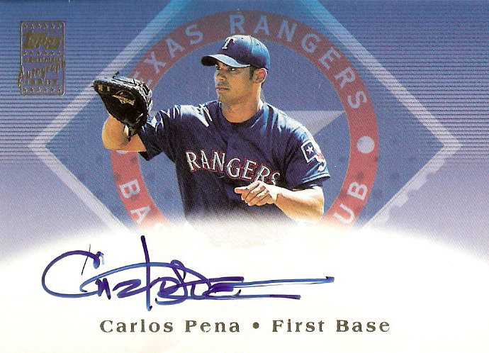 2002 Topps Autographs #TA18 Carlos Pena F1