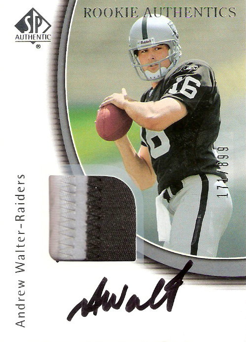 2005 SP Authentic #226 Andrew Walter JSY/899 AU RC