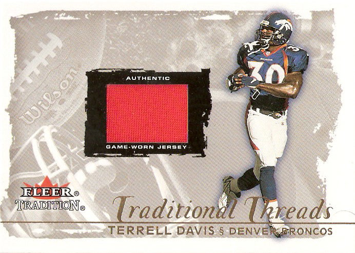 2000 Fleer Tradition Glossy Traditional Threads #11 Terrell Davis/100
