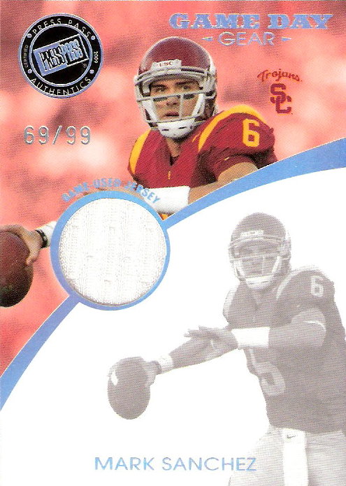 2009 Press Pass SE Game Day Gear Jerseys Holofoil #GDGMS Mark Sanchez