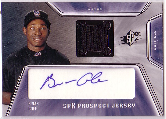 2001 SPx #141 Brian Cole JSY AU