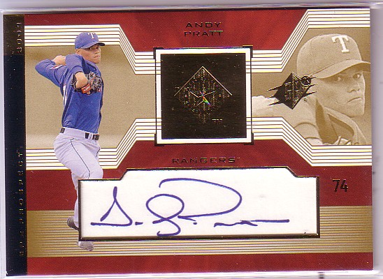 2002 SPx #142 Andy Pratt AU RC