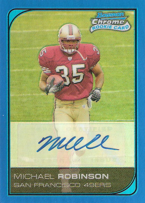 2006 Bowman Chrome Rookie Autographs Blue Refractors #259 Michael Robinson