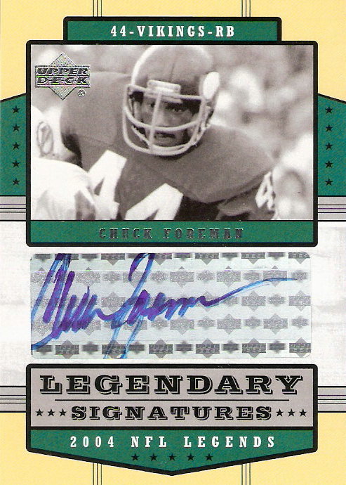 2004 Upper Deck Legends Legendary Signatures #LSCF Chuck Foreman