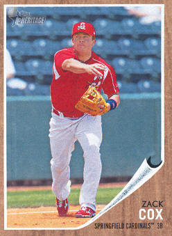2011 Topps Heritage Minors #8 Zack Cox