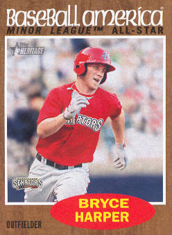 2011 Topps Heritage Minors #211 Bryce Harper SP front image