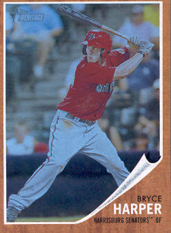 2011 Topps Heritage Minors Blue Tint #16 Bryce Harper front image