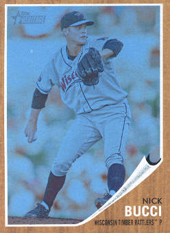 2011 Topps Heritage Minors Blue Tint #71 Nick Bucci