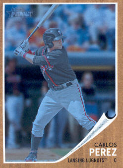 2011 Topps Heritage Minors Blue Tint #172 Carlos Perez