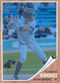2011 Topps Heritage Minors Blue Tint #198 Yorman Rodriguez