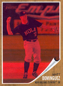 2011 Topps Heritage Minors Red Tint #12 Matt Dominguez