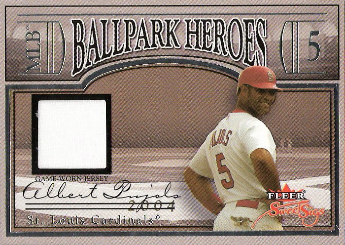 2004 Fleer Sweet Sigs Ballpark Heroes Jersey Silver #AP Albert Pujols/199