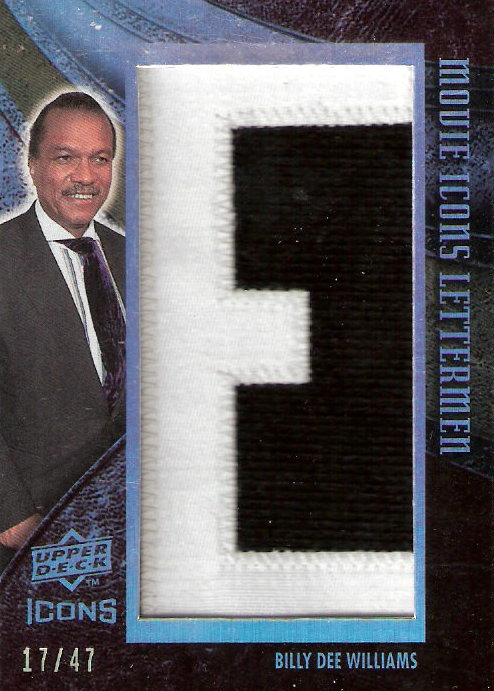2008 Upper Deck Icons Movie Icons Lettermen #BW4 Billy Dee Williams/47/(Letters spell out WILLIAMS/Total print run 376)