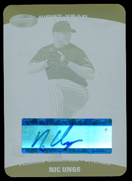 2004 Bowman's Best Printing Plate Autographs Cyan #NU Nic Ungs FY