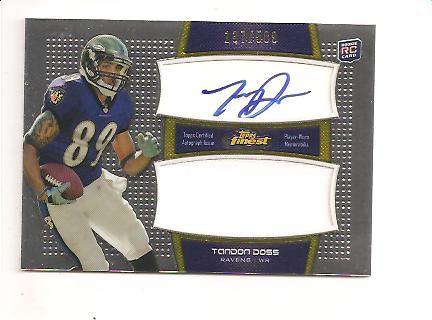 2011 Finest Jumbo Jersey Autographs #AJRTD Tandon Doss/589
