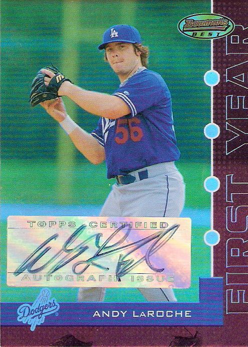2005 Bowman's Best Red #112 Andy LaRoche FY AU