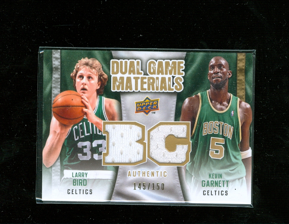 2009-10 Upper Deck Game Materials Dual #DGLG Kevin Garnett/Larry Bird