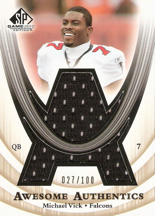 2004 SP Game Used Edition Awesome Authentics #AAMV Michael Vick