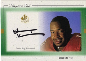 1999 SP Authentic Player's Ink Green #SKA Shaun King