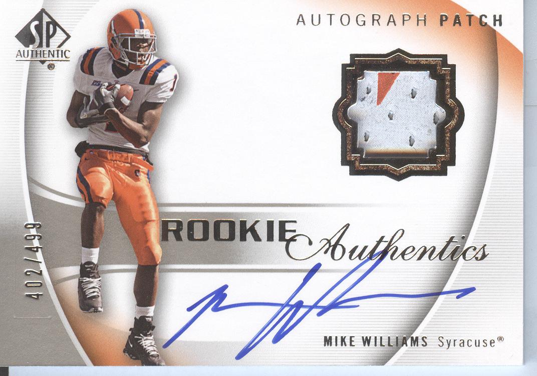 2010 SP Authentic #117 Mike Williams JSY AU/499 RC