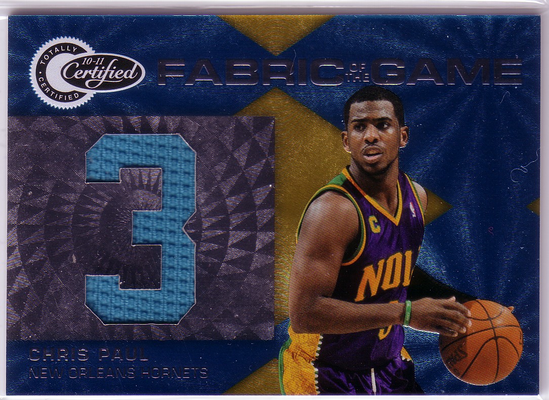 2010-11 Totally Certified Fabric of the Game Jumbo Jersey Number #5 Chris Paul/299