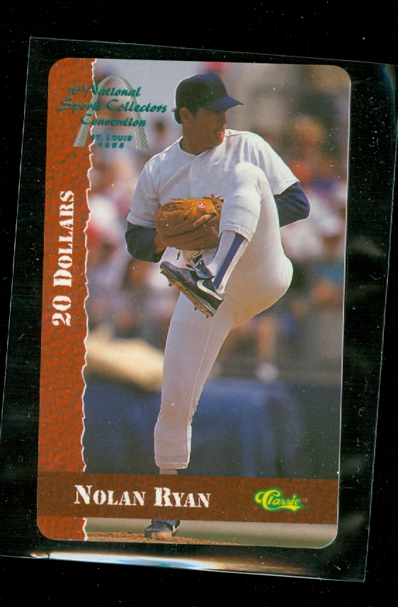 1995 Classic $20 Phone Card Nolan Ryan 16th National Sports Collectors Convention St. Louis