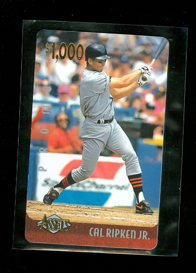 1996 Assets $1000 Promo Phone Card Cal Ripken Jr 
