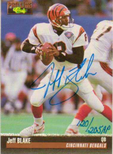 1995 Pro Line Autographs #13 Jeff Blake/1200