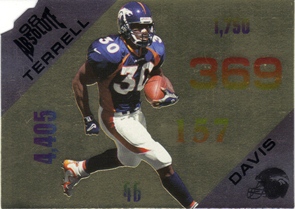 1998 Absolute Statistically Speaking Die Cut #11 Terrell Davis