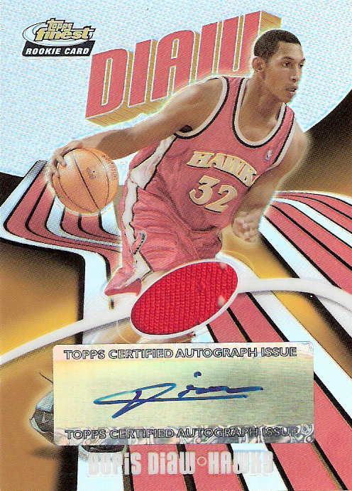 2003-04 Finest Refractors #144 Boris Diaw JSY AU