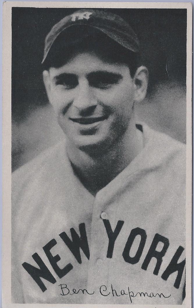 1936 National Chicle Fine Pen Premiums R313 #19 Ben Chapman